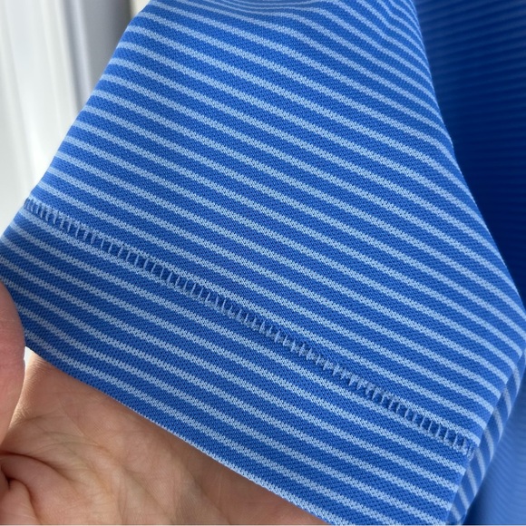Peter Millar Summer Comfort Polo Shirt Size XXL US Open Blue Stripes - Picture 7 of 8